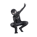 Miniatyrbild 3 av 7: Mub- Spider Man Costume  Fantasia Kids Anime  Superhero Costume Anime Miles Morales tv&movie costume S8 190 CM