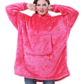 Pikkukuva 1 / 5: Pehmeä ja lämmin hupparipeitto, jossa on iso tasku - Flanelli Rose Red