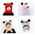 Pikkukuva 3 / 7: Mub- Talvi Lasten Hattu Plus Fleece Lapset Hatut Sarjakuva Hattu Tytöille Pojille Huivi Paksunnettu Hattu Vastasyntyneen Valokuvaus Vauva Tarvikkeet 56~58cm-4