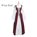 Pikkukuva 5 / 7: Mub- Uusi muoti naisten Halloween tyttöjen sideharso neliökaulus Vintage keskiaikainen korsetti Cosplay mekko juhla lava-asut mekot green S