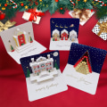 Miniatyrbild 2 av 11: Mub- 2023 julhälsningskort tredimensionellt gratulationskort julklapp välsignelsemeddelande handskrivet tackkort Snögubbe
