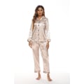 Miniatyrbillede 2 af 3: Mub- Loungewear pyjamas to-pak til kvinder Champagne color S