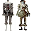 Miniatyrbillede 1 af 3: Stephen King's It Full Set Halloween Kostume Pennywise Klovn Dragt Joker-1 -a Gold M