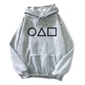 Miniatyrbilde 1 av 3: Squid Game Hoodie Løs Vinter Langærmet Casual Hood Top . grey M