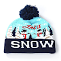 Miniatyrbillede 2 af 6: LED Julehat, Lysende Julehat Strikhue .c Snowman