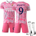 Miniatyrbild 1 av 2: Xbi- 2425 Barnens Fotboll Tröja Träning Jersey Team Uniform Set Madrid Sportkläder Real Madrid Tröja 9 MBAPPE 28