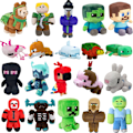 Miniatyrbild 1 av 2: Xbi- Ny minecraft plyschleksak docka creeper rosa gris häst ender drake plysch leksak 36cm iron golem