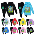 Miniatyrbilde 2 av 11: Barn Gutter Minecraft Hoodie Treningsdress Sett Langarmede Genser H .i red 9-10 years (150cm)