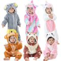 Miniatyrbillede 2 af 2: Mub- MICHLEY Design Dit Eget Børne Flannel Romper Drenge Hættetrøje Tøj Heldragt Dyre Baby Kostume ASF8 80CM