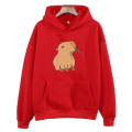 Miniatyrbilde 1 av 4: Morsom Capybara Print Hoodie Kvinner/menn Kawaii Cartoon Topper Sweatshirt For Jenter Unisex Fashion Harajuku Grafisk Hettegensere-G .i red XS