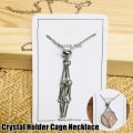 Miniatyrbilde 3 av 9: Krystallholder Cage Halskjede Krystall for kvinner -i L