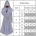 Pikkukuva 3 / 3: Aikuisten munkkihuppuinen kaapu Kappa Cape Friar keskiaikainen pappi puku -a White M