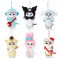 Miniatyrbild 2 av 7: Mub- Hot selling cute Sanrio Kulomi pendant plush doll Cinnamon Dog figurine Meletti backpack bag hanging ornaments keychain 6