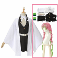 Miniatyrbild 1 av 5: Vuxna barn Demon Slayer Kimetsu No Yaiba Anime Kimono Kanroji Mitsuri Cosplay Kostym Halloween Kläder . S Kimetsu Suit and wig