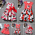 Pikkukuva 2 / 2: Lasten tyttöjen piirretty Minnie Mouse hihaton midi prinsessamekko C 100