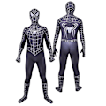 Miniatyrbillede 2 af 5: Halloween Mænds Sort Remy Spiderman Cosplay Kostume Venom Symbiote Remy Dragt Zentai Heldragt Voksen -a Hood Detachable L