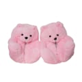 Miniatyrbilde 10 av 11: Mub- Teddybjørn tøfler Søte teddybjørn plysj tøfler for gutter og jenter hjem varme bomull tøfler Dark pink 36-41