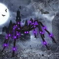 Miniatyrbilde 1 av 4: Halloween edderkopp, 125 cm gigantisk skummel edderkopp, LED plysj edderkopp for fest, spøkelseshus, Halloween-dekorasjon