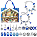 Miniatyrbilde 8 av 9: Gull julekalender gaveeske DIY perle armbånd advent julekalender blindboks .C C