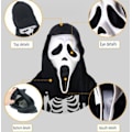 Pikkukuva 2 / 6: Halloween Scream Mask Skräck Skull Mask Cosplay -i Style3