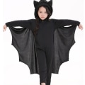 Miniatyrbillede 2 af 3: Børne vampyr flagermus heldragt + handsker Halloween kostume 120cm