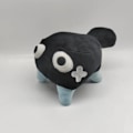 Miniatyrbild 2 av 2: Xbi- Dandy's World Plyschleksaker dockor Mångfald Svart fyrbent fisk 15 cm 110 gram