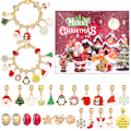 Miniatyrbilde 1 av 9: Gull julekalender gaveeske DIY perle armbånd advent julegran blindboks .C A