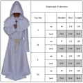 Pikkukuva 3 / 3: Anime Cosplay-kostymer för fester Sätter på sig medeltida munkkläder Långa Red M