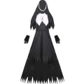 Pikkukuva 3 / 5: Naisten kammottava nunna-asu Halloween Cosplay -asu -a XL