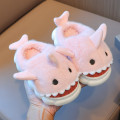 Miniatyrbild 1 av 5: Mub- Shark kids bomull tofflor tecknad pojke inomhus söt varm plysch bomullsskor pink 32-33