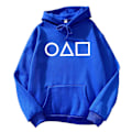 Miniatyrbilde 1 av 3: Squid Game Hoodie Løs Vinter Langærmet Casual Hood Top . blue M