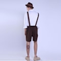 Pikkukuva 4 / 5: 30 % alennus musta nahkaiset Lederhosen-shortsit Oktoberfestiin miehille ja pojille . Apricot M