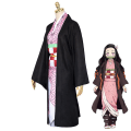 Miniatyrbillede 1 af 4: Børns Demon Slayer Animation Cosplay Kostume Outfit Sæt W -i Kamado Nezuko 4-5 Years