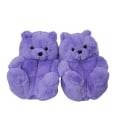 Miniatyrbilde 6 av 11: Mub- Teddybjørn tøfler Søte teddybjørn plysj tøfler for gutter og jenter hjem varme bomull tøfler Blue tie-dye 36-41