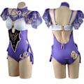 Pikkukuva 4 / 7: Mub- Genshin Impact Hu Tao Lisa Ms Hina Sangonomiya Kokomi Bikini Uimapuku Uima-asu Kesähaalarit Viitta Cosplay-asu Asuste 4 XS