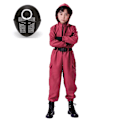 Miniatyrbild 1 av 10: Xbi- Squid Game 2 Barnkläder med Mask Clothes+mask Clothes+circular mask 120
