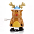 Miniatyrbild 2 av 2: Xbi- Söt slingrande urverk bobblehead walking leksak julklappar Blå älg går
