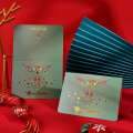 Miniatyrbillede 7 af 11: Mub- julehilsenkort bronzering engelsk ins vind julehilsenkort juleaften diy Julgran
