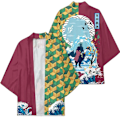 Pikkukuva 6 / 7: Mub- 20 tyyliä Demon Slayer: Kimetsu no Yaiba Cosplay 3D-tulostus Haori Anime Kimono Viitta Anime-sarjakuva Vaatteet 32 2 XL