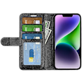 Miniatyrbillede 2 af 5: PU Læder Stand Telefon Cover Wallet Folio Flip Cover til iPhone 15 Plus Multicolor Style A