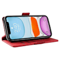 Miniatyrbillede 3 af 5: YIKATU YK-005 PU Læder Flip Cover til iPhone 11, Wallet Stand Hud-berørings Telefon Cover Multicolor Style H