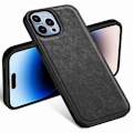 Miniatyrbild 2 av 5: Mobilskal för iPhone 15 Pro Max Fodral PU Läderbelagd TPU+PC Smartphone Skal Multicolor Style A