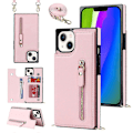 Pikkukuva 1 / 5: RFID-suojattu lompakkokotelo iPhone 15:lle TPU+PU-jalustalla ja olkahihnalla Multicolor Style A