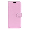 Miniatyrbild 5 av 5: För Samsung Galaxy S25 Edge Fodral Litchi Textur Stötsäkert Läder Plånboks Telefonfodral Multicolor Pink