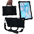 Miniatyrbild 1 av 5: Skal till Samsung Galaxy Tab A9 Pop Bubble PC+Silikonskal Handgrepp Ställ Tablet Skydd Multicolor Style B
