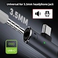 Miniatyrbillede 5 af 5: UC-075-PD Type-C til 3,5 mm Audio DAC AUX Musik + 100W PD Strøm CS201 Chip Adapter til Laptop Tablet P
