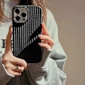 Miniatyrbild 2 av 5: Vävd Textur Mjukt TPU Skal Baksida Repskyddande Telefonskal för iPhone 13 Pro 6.1 tum Multicolor Style B