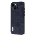 Miniatyrbild 1 av 5: Phone case För Iphone 15, Kohud Texture Pu Läderbelagd PC + Tpu Anti-dropp cover Blue