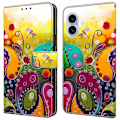 Pikkukuva 1 / 5: iPhone 16 -kotelo PU-nahkainen lompakkokotelo jalustalla Multicolor Style K