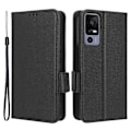 Miniatyrbillede 1 af 5: Læder Smartphone Etui til TCL 40R 5G, Dobbelt Magnetisk Lås Flip Wallet Stand Telefon Cover Multicolor Style B